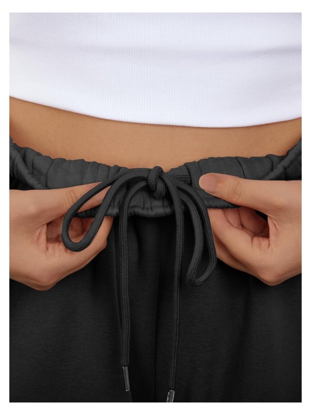 Women's High Waisted Wide Leg Baggy Sweatpants Jogger Lounge Pants - Picture 5 of 6